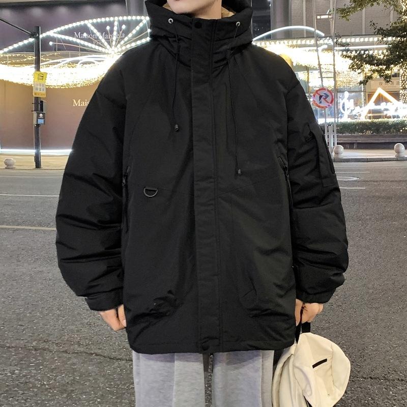 2025 Winter Hooded High Quality Down Jacket Korean Loose Workwear Outdoor Windproof Jacket Trendy Padded Clothing