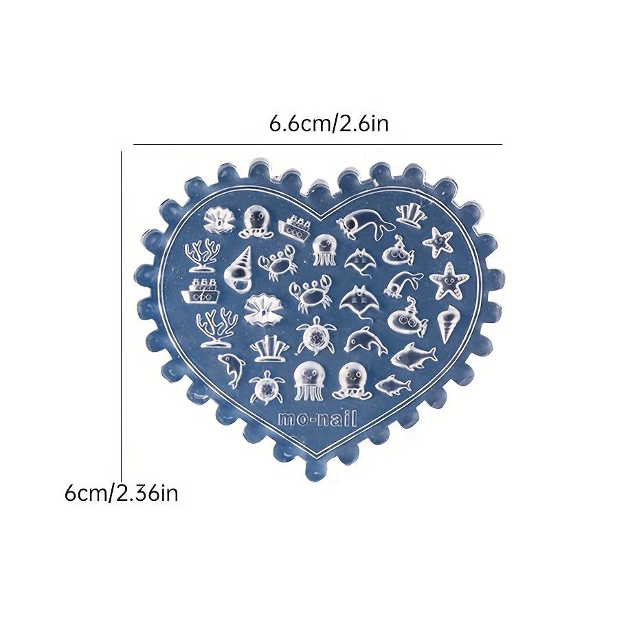 3pcs Dreamy Unique Ocean Mold – Silicone Nail Art Molds with Jellyfish,Starfish,Shells, Suitable for DIY Nail Art,Phone Case Decoration & Resin Liquid