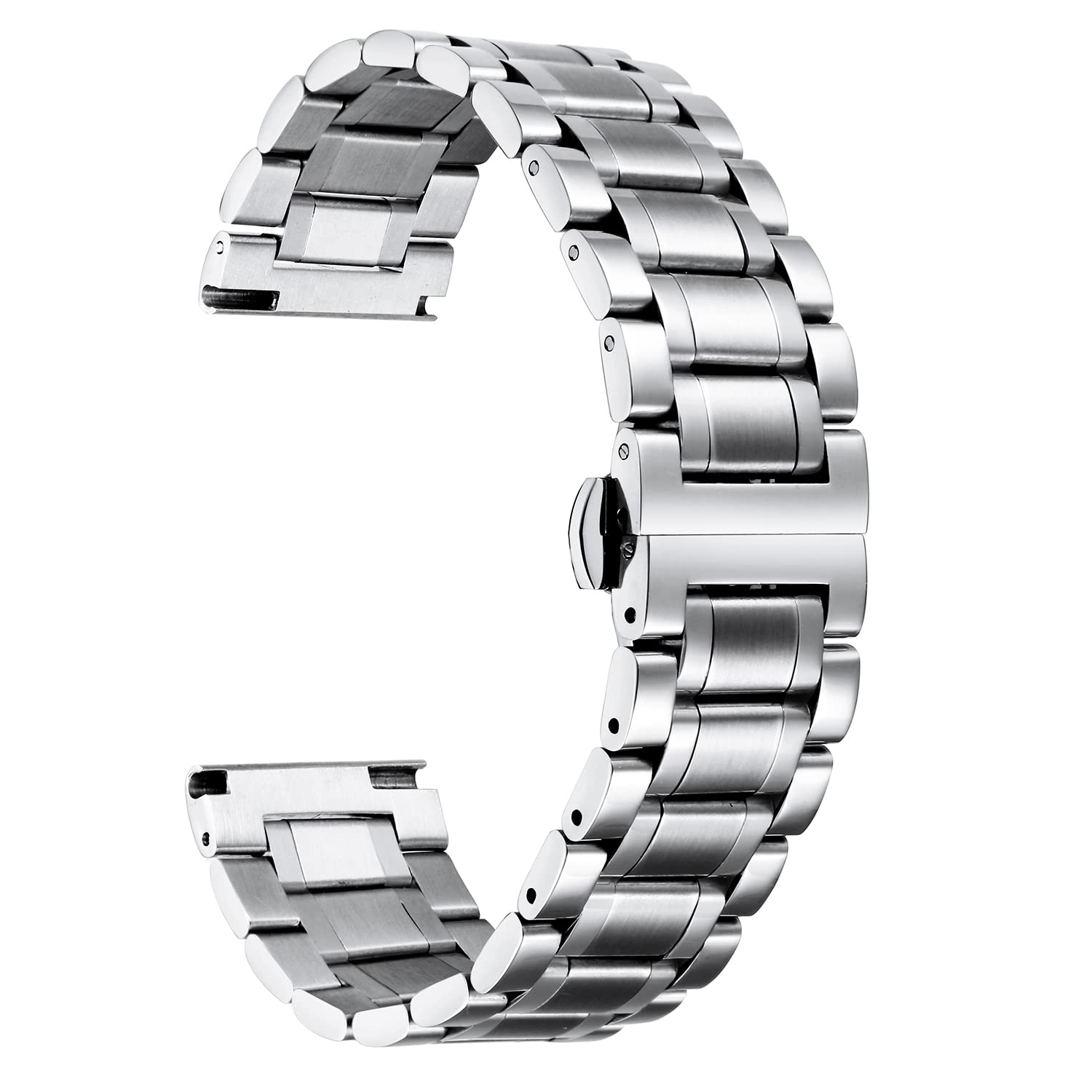 

BINLUN Инструмент для быстрой регулировки замены часов из нержавеющей стали 6 9 размеров Браслет, Ремешок, Прочный, Устойчивый к ржавчине, Гипоаллергенный, Застежка, Сетчатый, Унисекс,