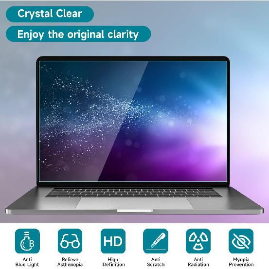 2 Pack 16 Inch Anti Blue Light Screen Protector for Lenovo/Dell/HP/ASUS/LG, Reduce Eye Strain Anti Glare Blue Light Blocking Screen Protector for