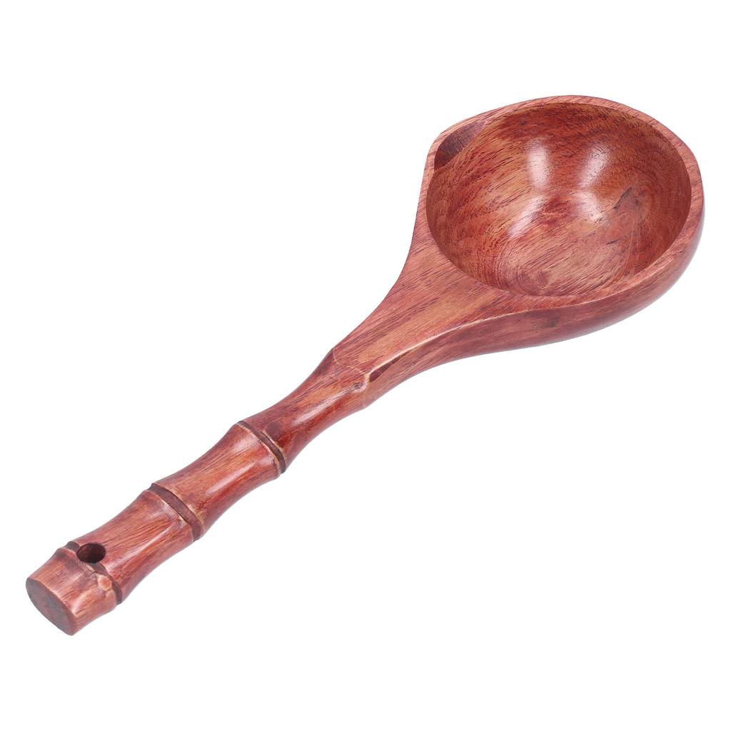 Wooden Soup Spoon WearResistant Porridge Spoon Tablespoon with Hanging Hole for Home Kitchen