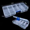 Transparent Plastic Storage Jewelry Box Plastic Compartment Adjustable Container Storage Boxes Beads Ring Earring Organizer Case