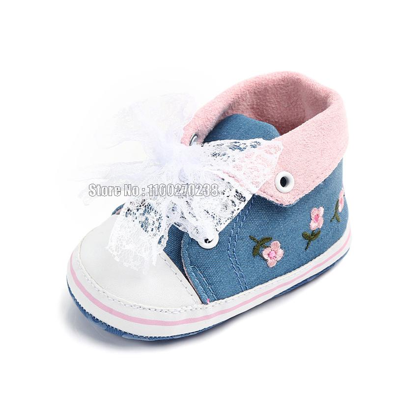 Baby Girl Shoes White Lace Floral Embroidered Flower Soft Walking Toddler Kids Shoes First Walker Shoes