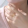 Jesus Fish Cross Open Rings for Women Stainless Steel Christian Adjustable Finger Rings Jewelry Birthday Protection Gift