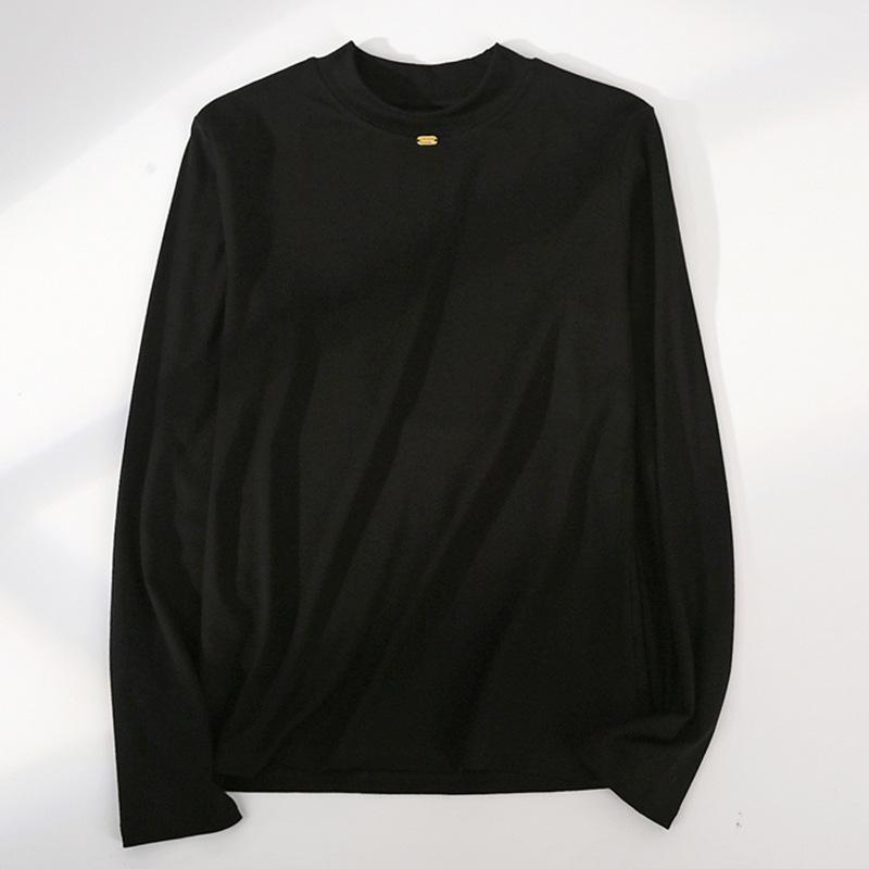 Cozy Autumn/Winter Slimming Base Layer Shirt - Skin-Friendly, Comfortable, and Warm Round Neck Top