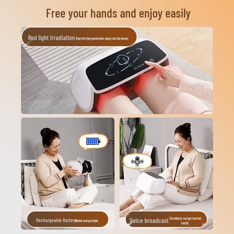 Binduokang Dual Knee Massager with Heat and Red Light