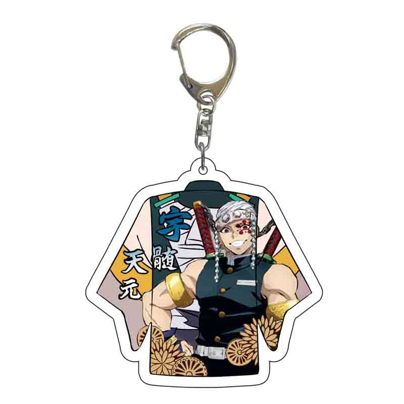 Demon Slayer Keychain Cute Anime Keychain Ingenious Cartoon Key Ring Student Bag Charm Tanjiro Kamado Nezuko Hashira Gifts for