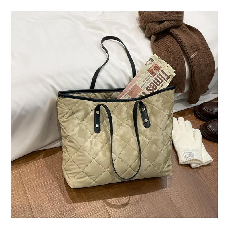 

New Fashi Solid Color Shoulder Bag Women Retro Casual Large Capacity Tote Handle Bag Versatile Texture Comfortable Storage Bag хакі