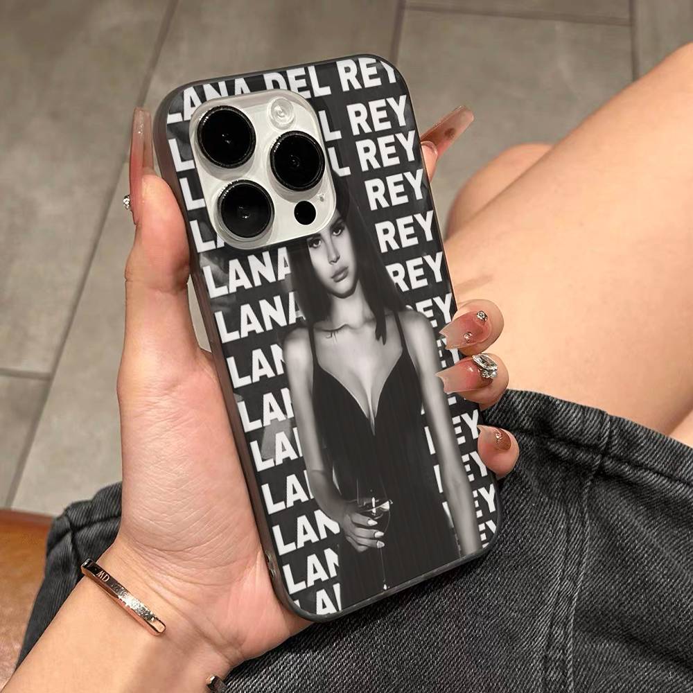 Singer Lana Del Rey Corrugated Pattern For IPhone 17 16 15 14 13 12 11 16 Pro Max Plus Pro Non-slip Phone Cover