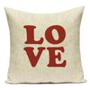 Love Heart Pillow Cover Valentine Day Love You Letters Cushion Cover Home Decor Sofa Bed Wedding Party Decor Pillowcase
