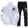 Spring and Autumn Two Piece Set Men's Stand Collar Sweatshirt Jacket and Trousers Casual Sportswear