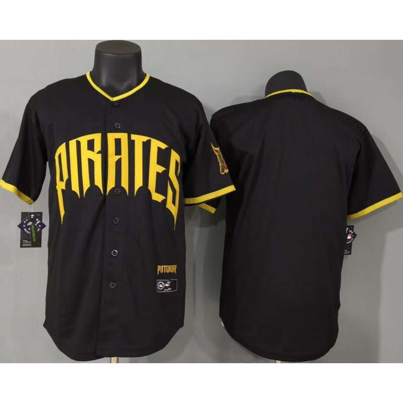 Unisex Embroidered Baseball Jersey Black City Edition Short Sleeve Sportswear Casual Wear