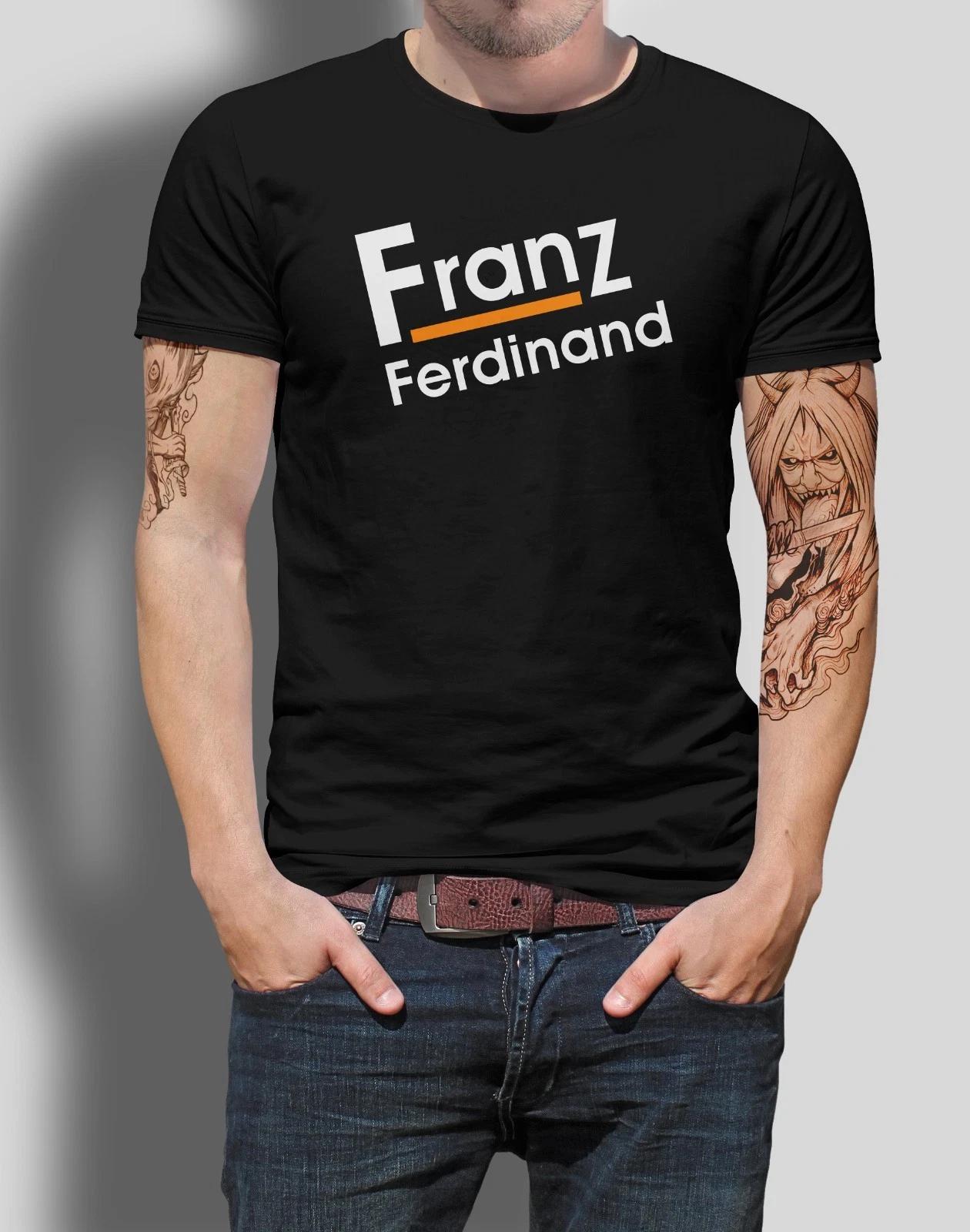 Franz Ferdinand Logo T-Shirt Indie Rock Band Tee Black Graphic Top XXXXL