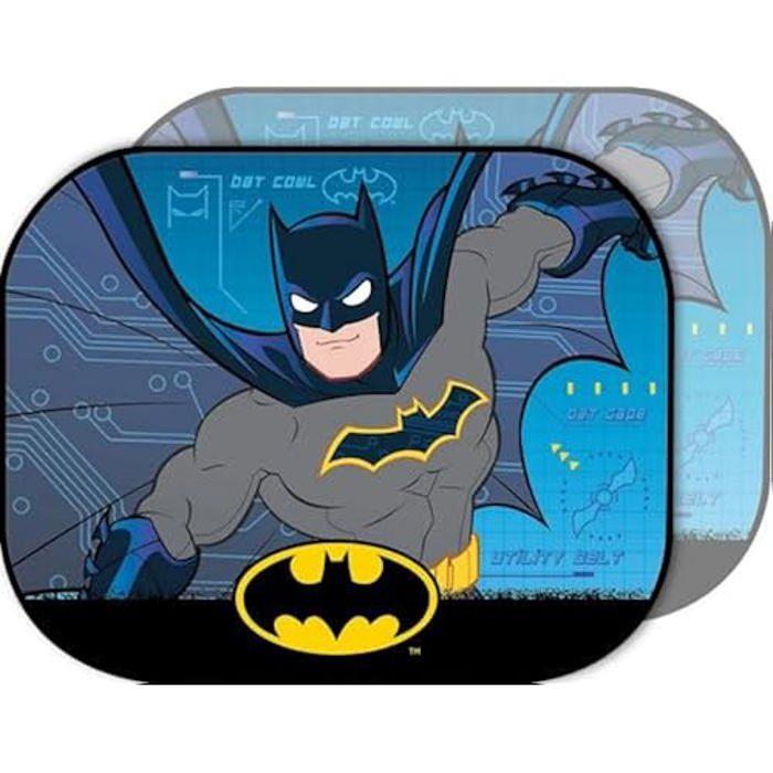 Paire de Rideaux Latéraux - Batman - 44 x 35 cm - Protection UV - Fixation Ventouse - Enfant