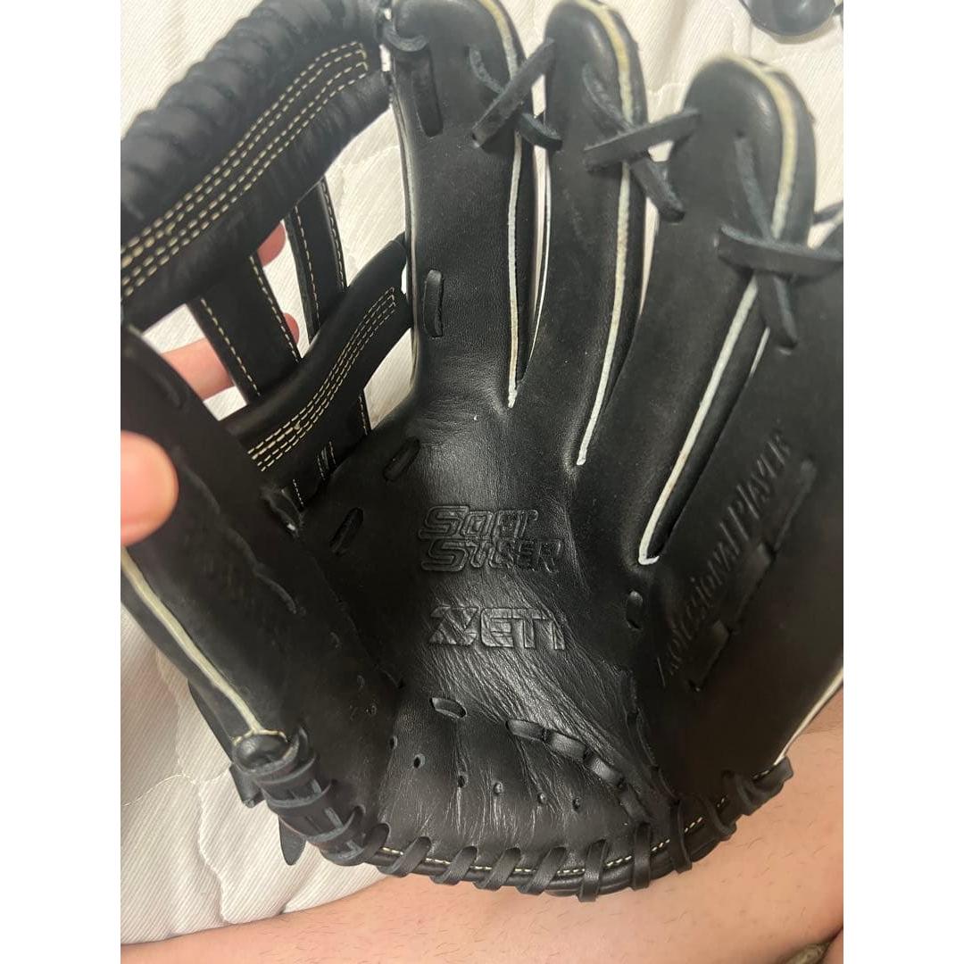 Used ZETT Soft Steer Baseball Gloves Black