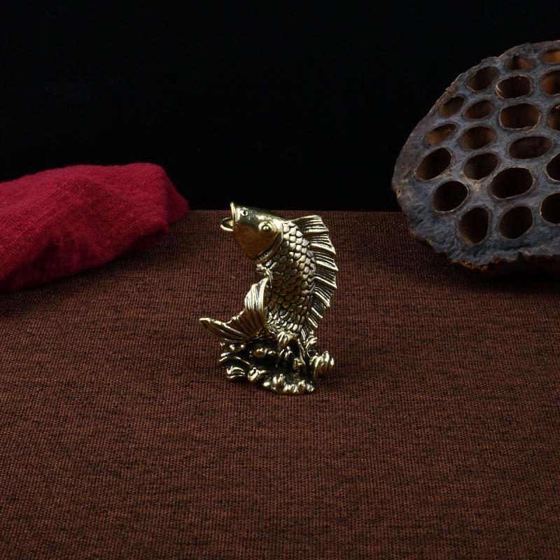 Messing Koi Fisch Ornament Für Zuhause Wohnzimmer Büro Teetisch Tee Haustier Dekor Handwerk Dekoration