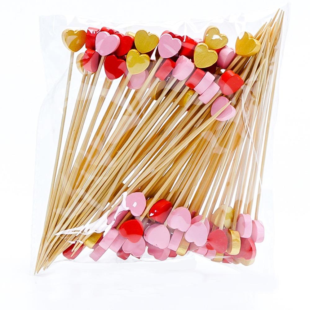 Picnic Party Supplies Cocktail Fork Wooden Dessert Salad Stick Cocktail Pick  Food Cupcake Fruit