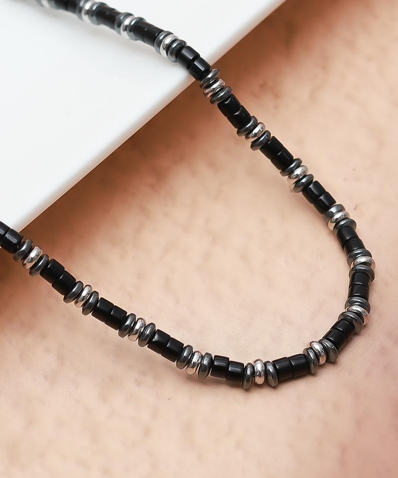 Blancier Pure Onyx Bm265N1265 Gemstone Beads Men'S Women'S Necklace
