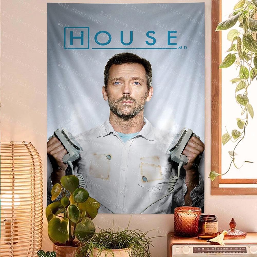 House MD TV Printed Large Wall Tapestry Wall Hanging Decoration Household Decor Blanket Living Room Tapestry Bedroom Tapestry