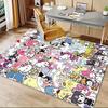 1pc Sanrio Hello Kitty Mermaid Printed Office Carpet Rectangle Rug Under The Table,Perfect Room Decor for Living Room, Bedroom, Kitchen, Non-slip Floo