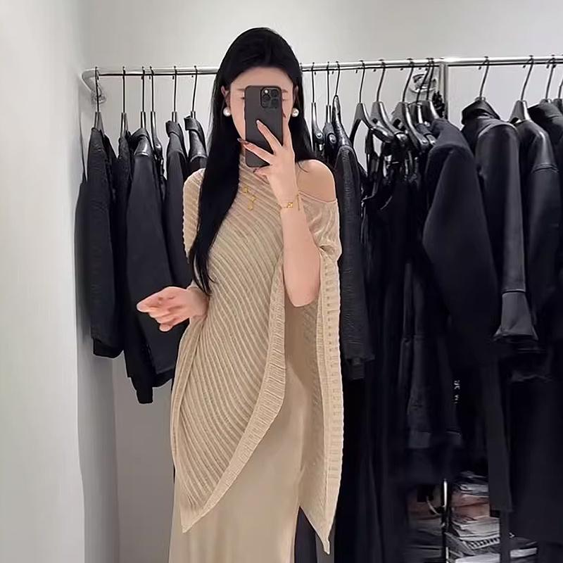 Summer New Hollow Knitted Bat Sleeve Cape Sun Protection Blouse For Women