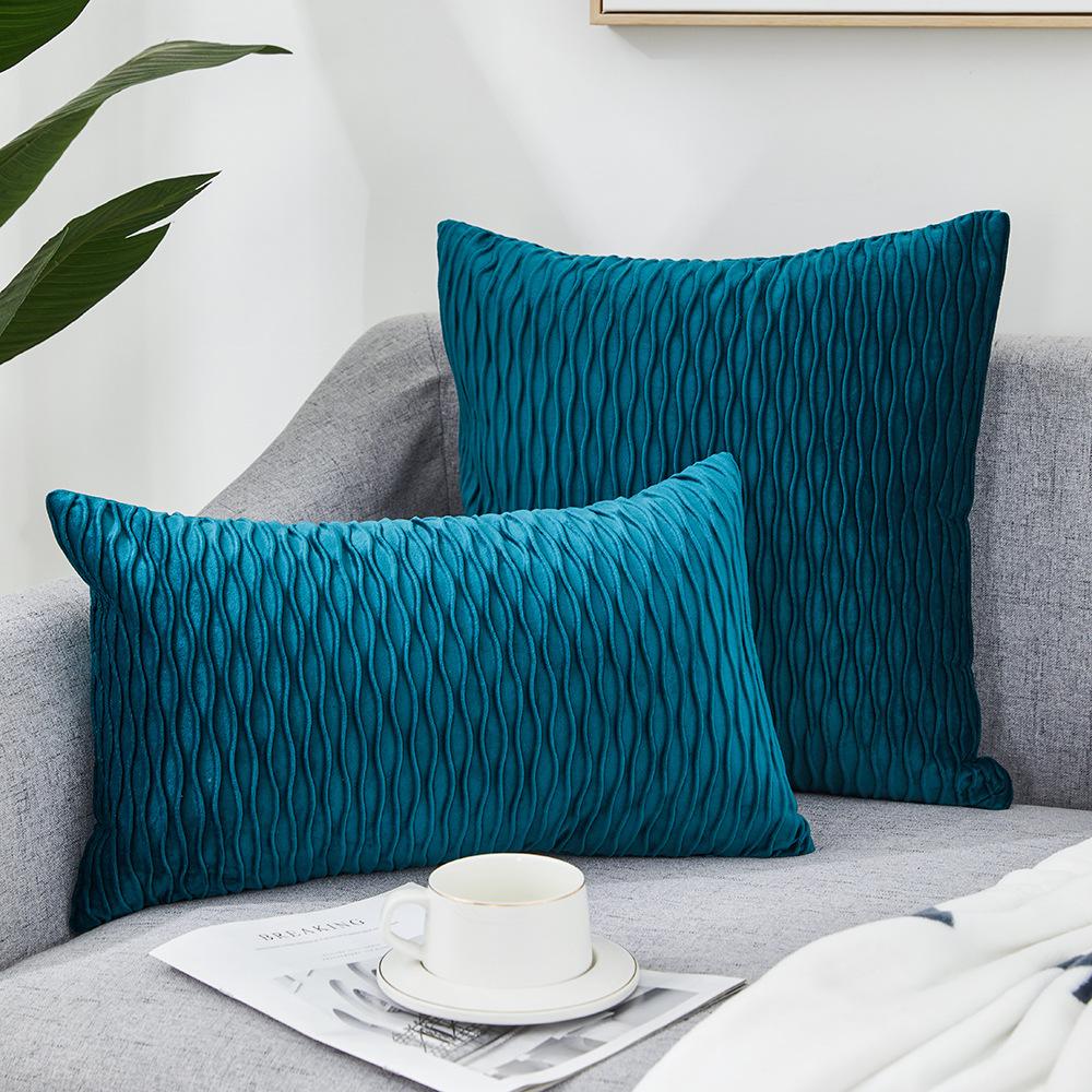 New Solid Color Pillowcase Modern Simple Ins Style Pillowcase Velvet Craft Pillowcase Without Pillow Core