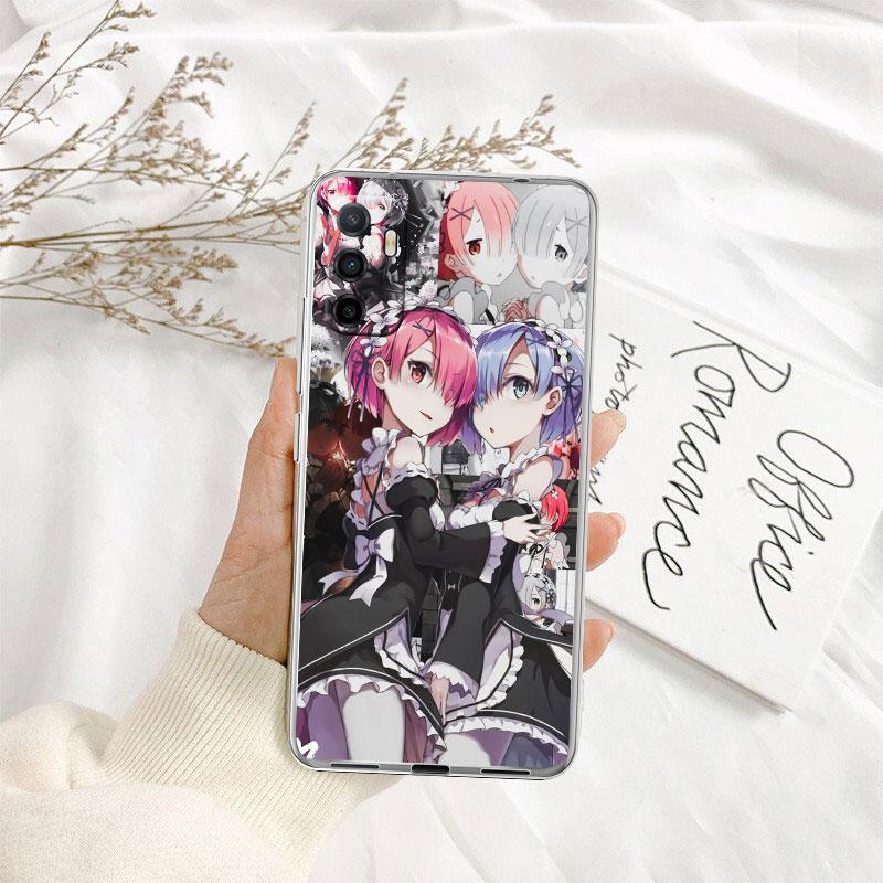 Re Zero Emilia Ram Rem Phone Case for Motorola Moto G10 G20 G30 G31 G32 G34 G35 G41 G42 G50 G51 G52 G55 G60 G60S G62 G71 G72 G75