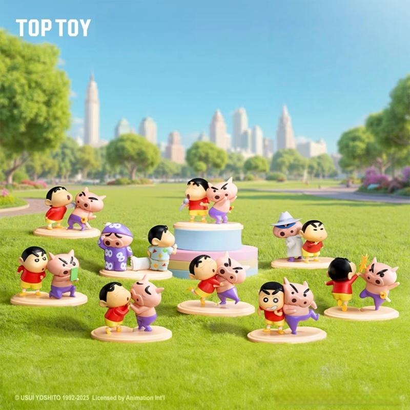 TOP TOY Crayon Shinchan Kasukabe's Strongest CP Series Cute Desktop Ornaments Children's Toys Figures Birthday Gifts
