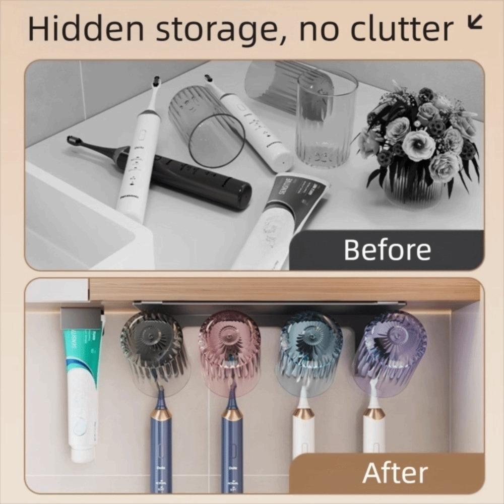 Nicht perforiertes Zahnbürsten-Aufbewahrungsregal Wandmontiertes Waschbeckenregal Wandmontage