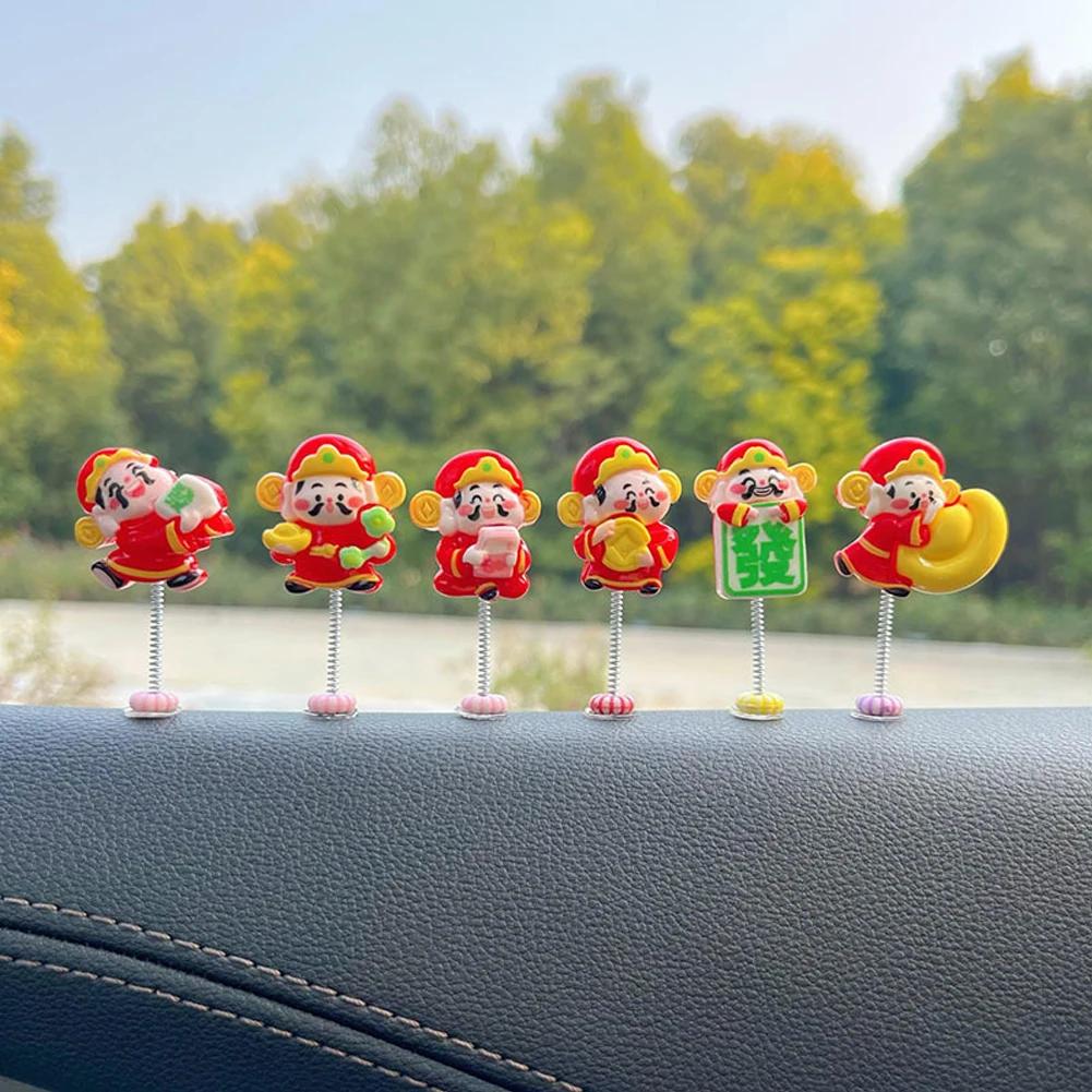 Dekoracja Lusterka Wstecznego Samochodu Żywiczna Lalka Ornament na Konsolę Środkową Małe Urocze Akcesoria Wnętrza Rower Auto Ornament