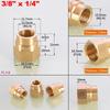 1~10pcs Brass Female Reducing Sleeve 1/8" 1/4" 3/8" 1/2" 3/4" 1" BSP Female Thread Hex Pipe Fitting For Water Fuel Gas