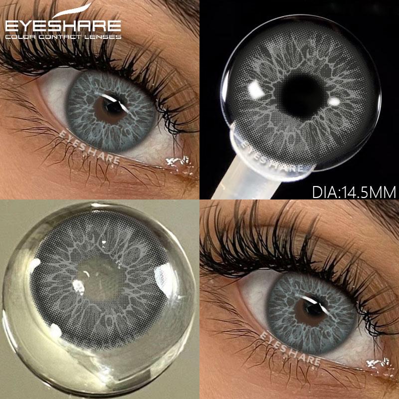 Natural Color Contacts Lenses for Eyes 1 Pair Colorful Beautiful Pupil Blue Colored Lenses Brown Eyes Contact