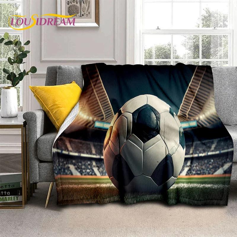 Football Field Soccer Sport Cartoon 29 Style Soft Blanket,Soft Throw Blanket for Home Bedroom Bed Sofa Travel Cover Child Gift