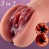Vaginální masturbátor v realistické barvě pleti, 3D kočička na zadek, simulovaná vagina a masturbátor s pevným harémem