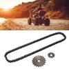 420 19T Front Engine Sprockets 10 Tooth Rear Sprocket Steel 420 Chain Kit for Off Road Bicycle ATVs