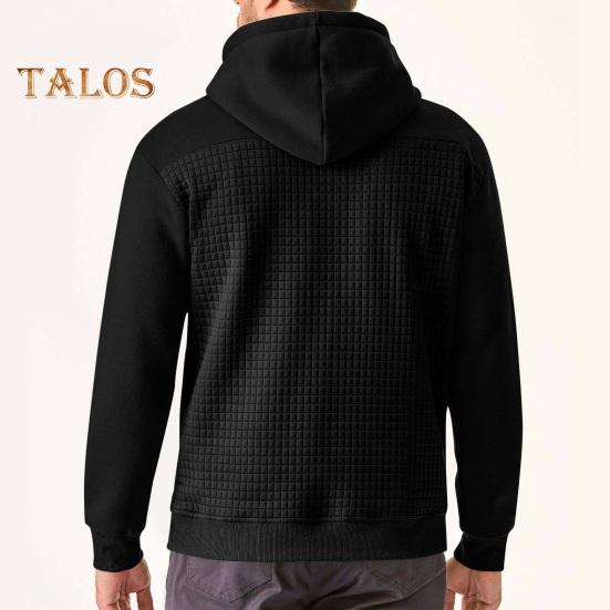 Осень-зима Толстовка с капюшоном с вафельной текстурой — фото 5