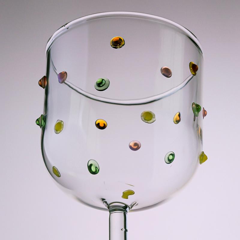 Bicchieri da Vino in Vetro con Zucchero Colorato, Bicchieri da Vino Whisky Champagne, Tazza Bicchiere da Cocktail, Utensili da Vino per Bar, Bicchieri Alti per Feste