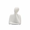 Abstract Human Figurine Artistic Seated Figure Statue Compact for Entryway Table