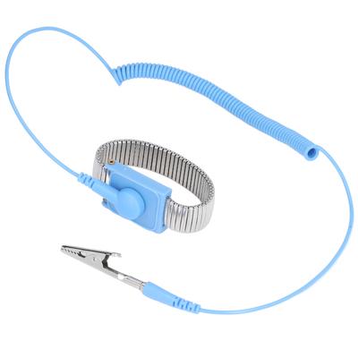 Antistatisches Armband ESD Erdung Metallarmband 1,8 m langes Kabel für Werkstatt Metallfarbe