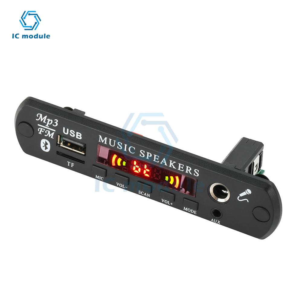 DC 12V MP3 BT Decoding Board Car Audio Decoding Module  USB TF FM Radio Module MP3 Bluetooth Music Player Without Amplifier