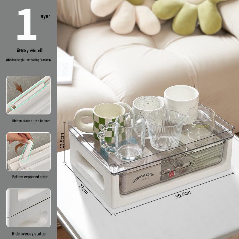 Desktop Storage Rack and Cup Holder for Tea and Coffee Accessories