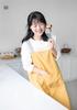 JIAHU Apron for Men and Women, Neck-Hanging, Cafe-Style, Simple, Stylish, Cute, Nordic Design, Covers the Bottom, with Pocket, Unisex (Green)