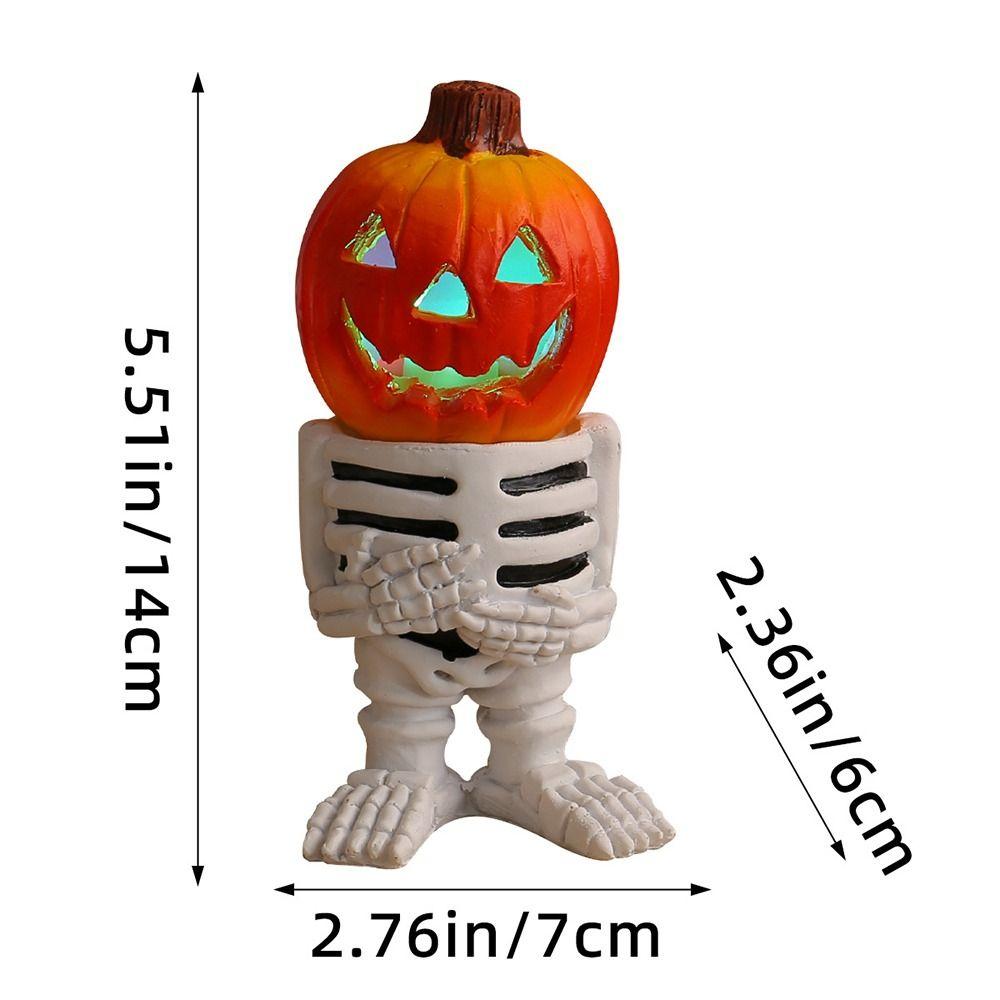 DIY Pumpkin Head Light Cartoon LED Lanterns Halloween Knight Pumpkin Lantern  Haunted House