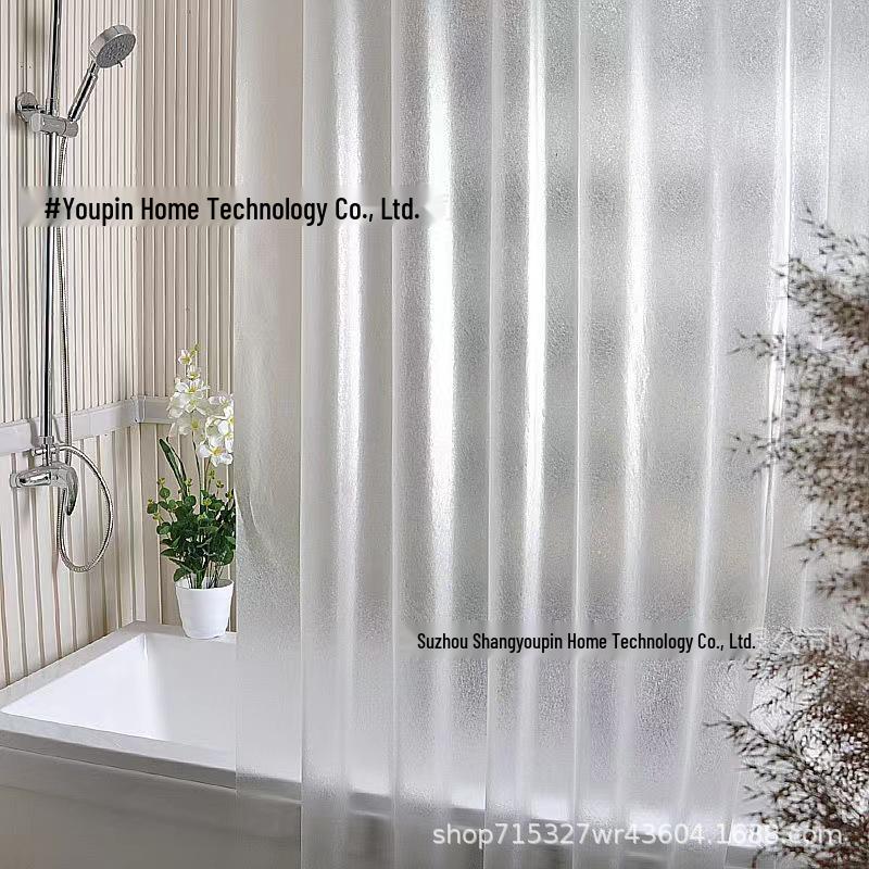 3D Transparent PEVA Waterproof Shower Curtain
