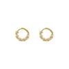 Luxurious and Sophisticated Pearl Ring-style Ear Studs, A Unique and Delicate Piece of Jewelry with A Feminine Touch.