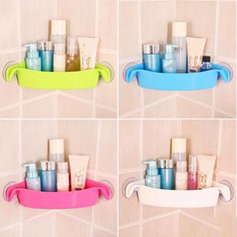Buy Suction Cup Corner Shower Shelf Bathroom Shampoo Shower Shelf Holder Kitchen Storage Rack