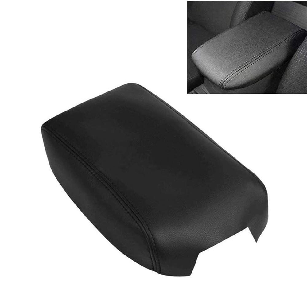 Leather Center Console Lid Armrest Cover Trim Black For Toyota Camry 2012-2017