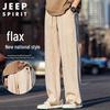 JEEP SPIRIT Men's Linen Blend Casual Pants