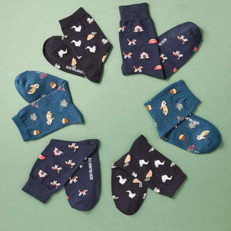 STUDIO SOCKSTOP SOX ISLAND CO Unisex Animal Pattern Socks Collection