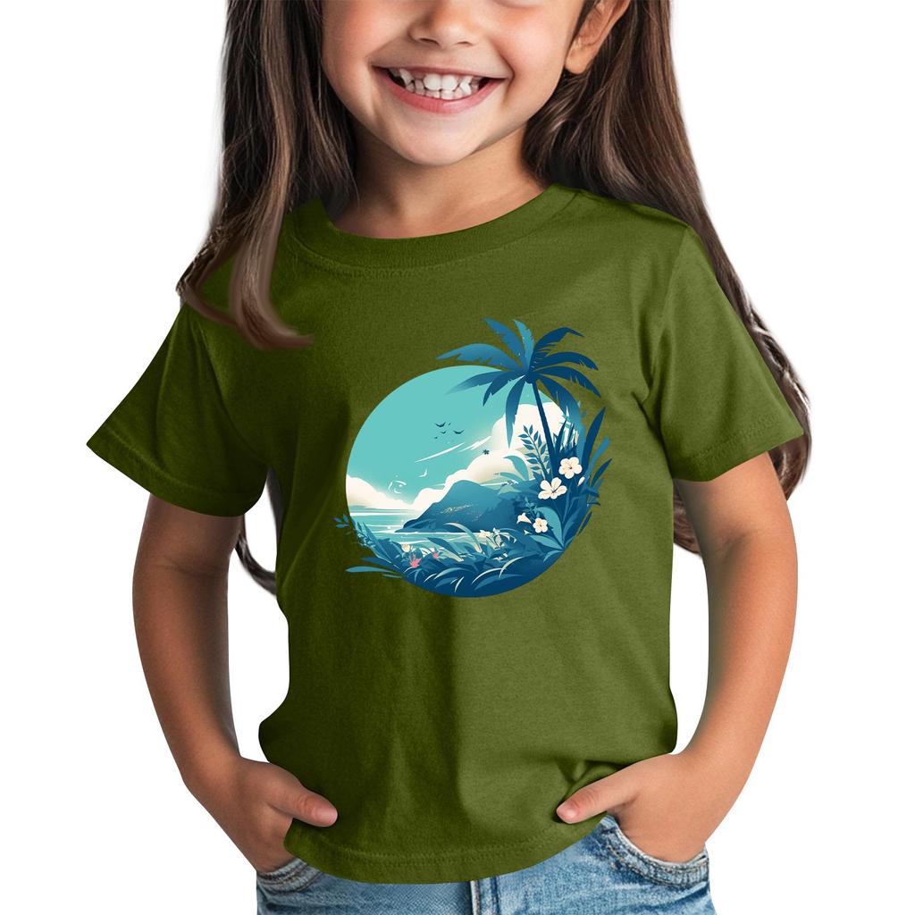 Toddler Girl Boy T-Shirts Kids Top Boys And Girls Printed Short Sleeved T-shirt